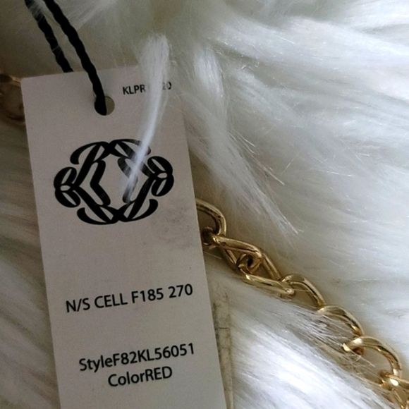 Kate Landry red & plum crossbody with gold chain NWT - Picture 14 of 14